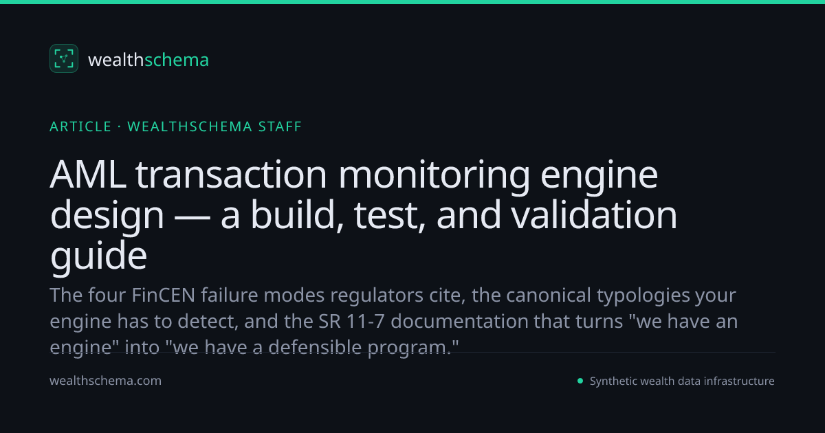 AML transaction monitoring engine design — a build, test, and ...