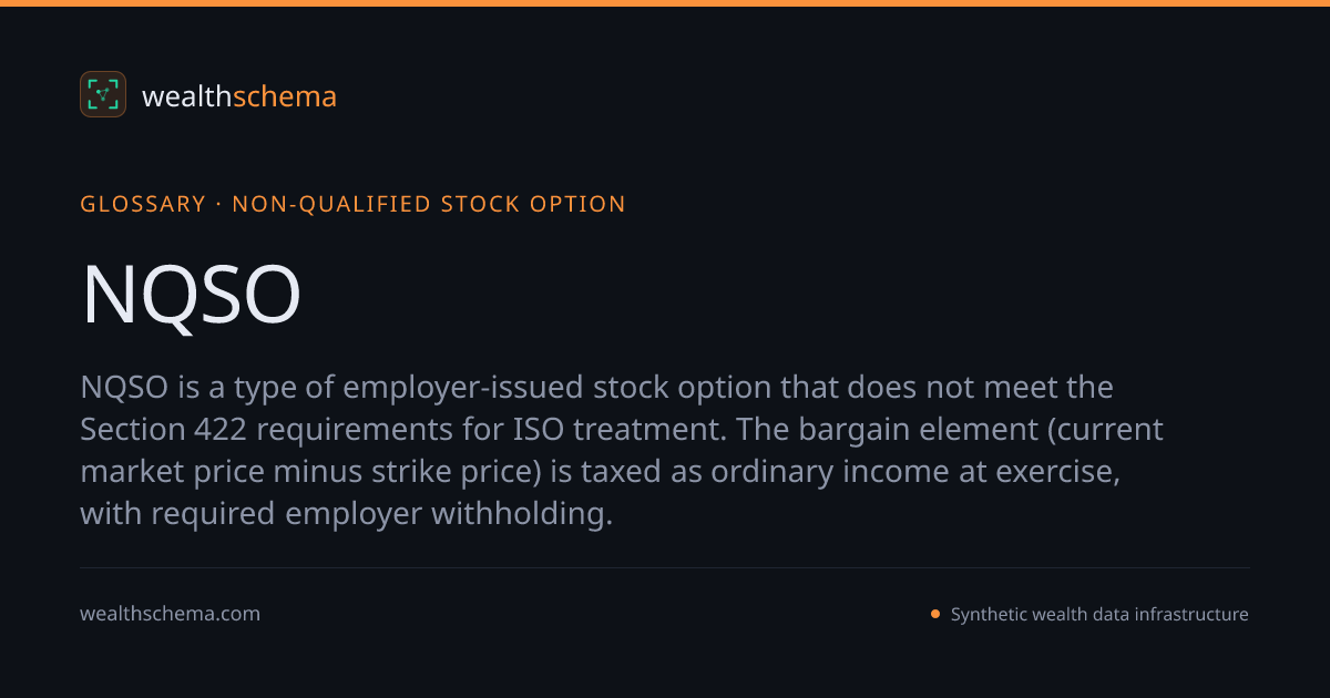 NQSO — Glossary | WealthSchema