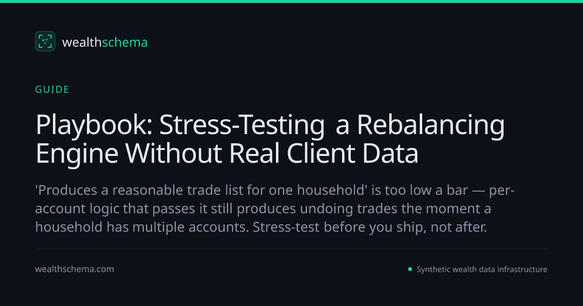 Playbook: Stress-Testing a Rebalancing Engine Without Real Client Data ...