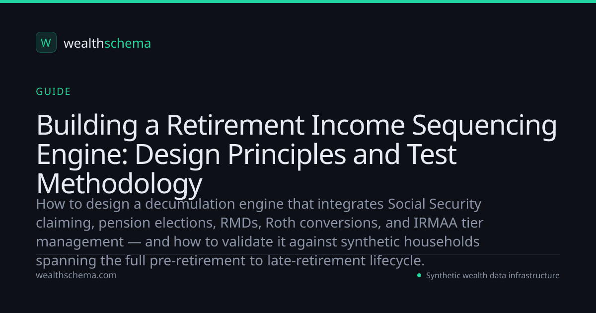 Building a Retirement Income Sequencing Engine: Design Principles and ...